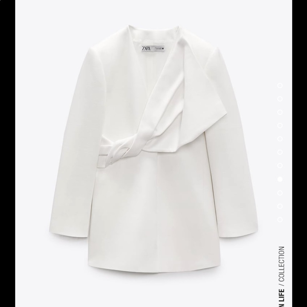 Brand new white blazer dress, never worn, has tags